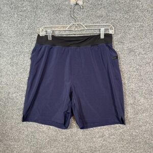 Fabletics The Franchise Short‎ Mens Medium Blue Gym Running Athletic Stretch